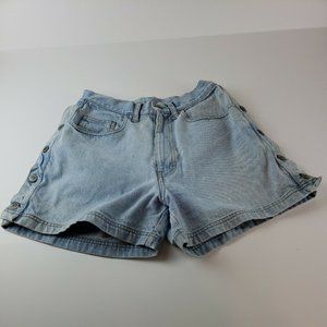 PS Gitano Vintage Side Button Girls Shorts Denim size 11/12 26" waist 4" inseam